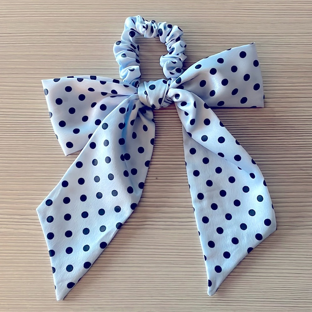 Jcrew polka dot hair tie bow